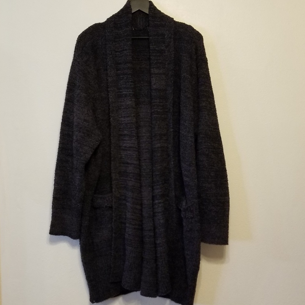 Barefoot Dreams Women's Charcoal Cardigan - Picture 2 of 12